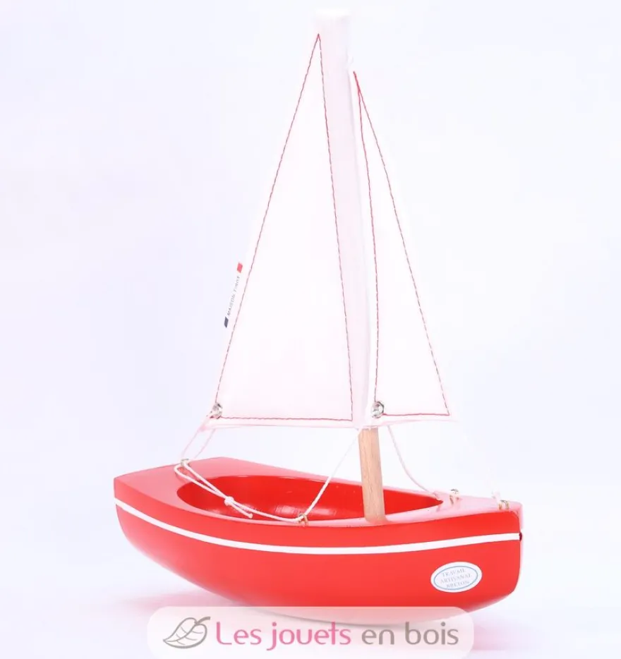 Bateau Le Sloop rouge 21cm - Maison Tirot