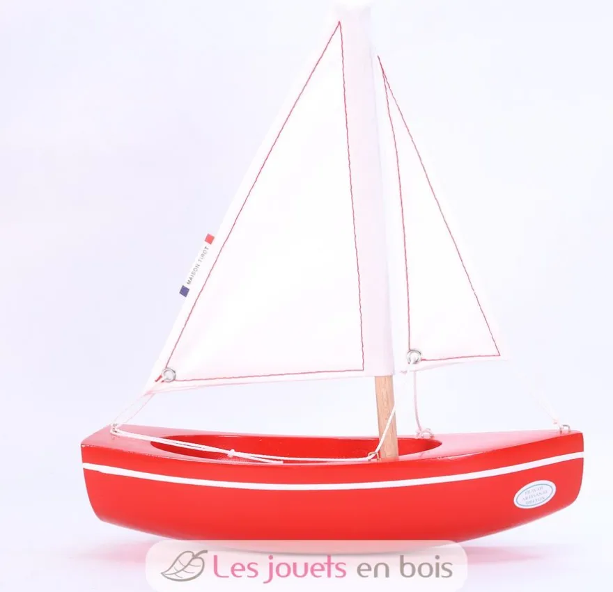 Bateau Le Sloop rouge 21cm - Maison Tirot