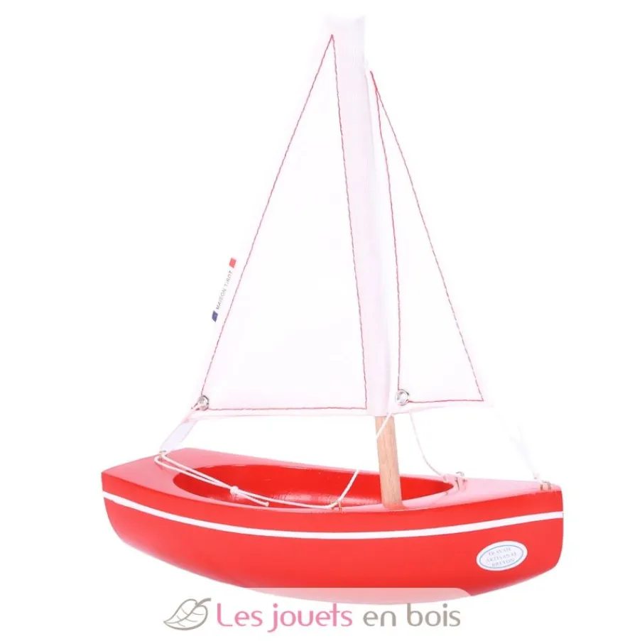 Bateau Le Sloop rouge 21cm - Maison Tirot
