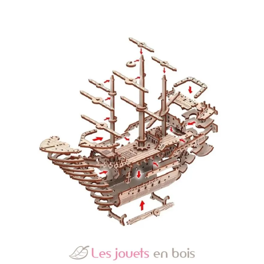 Bateau pirate - Puzzle 3D en bois - Mr. Playwood