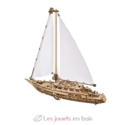 Bateau à voile Le Rêve de Sérénité - Puzzle 3D mécanique en bois - Ugears