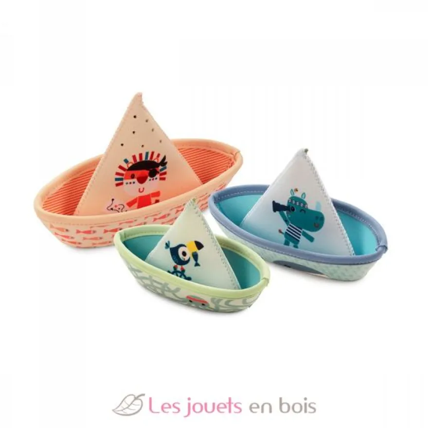 3 bateaux flottants Jungle multicolore Lilliputiens