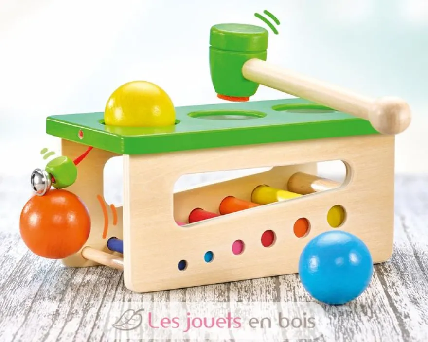Battino jeu à marteler en bois coloré - Selecta