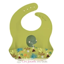 Bavoir en silicone Cracky le dinosaure - Sassi Junior
