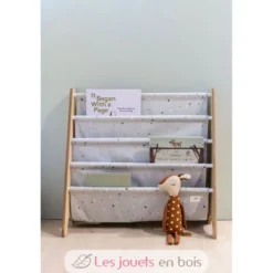Bibliothèque enfant Terrazzo gris clair - 3 Sprouts