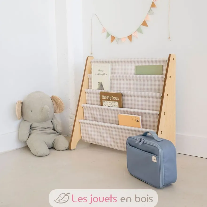 Bibliothèque livres reyclé vichy beige - 3 Sprouts