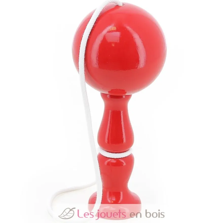 Bilboquet en bois massif rouge - Vilac