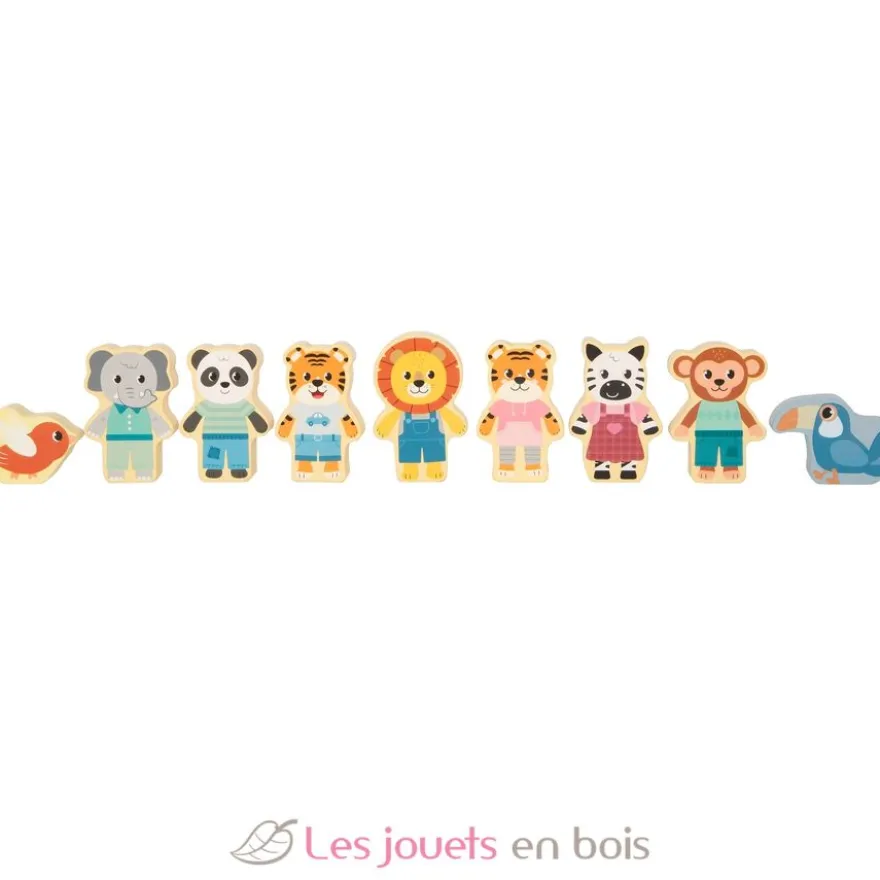 Blocs de construction en bois Jungle Friends - Small Foot company