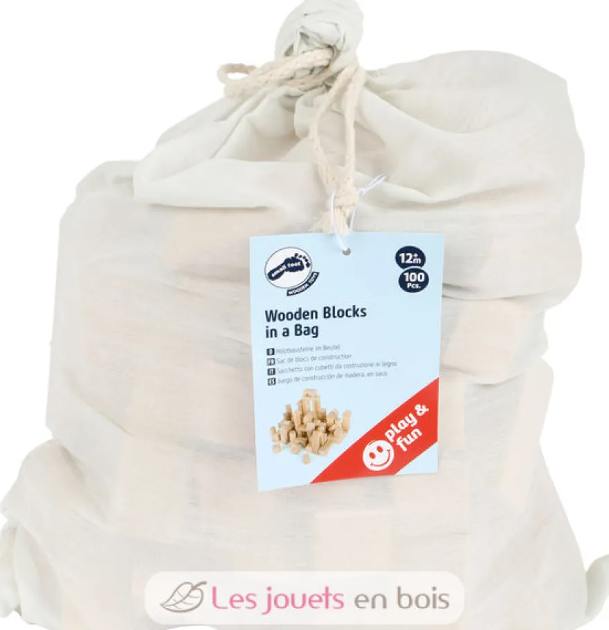 Blocs de construction 100 pcs bois naturel Small Foot Compagny