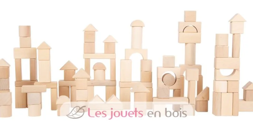 Blocs de construction 100 pcs bois naturel Small Foot Compagny