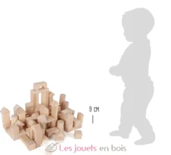 Blocs de construction 100 pcs bois naturel Small Foot Compagny