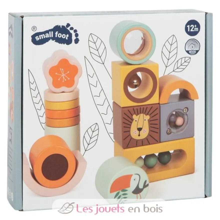 Blocs de découverte Safari marron Small Foot Compagny