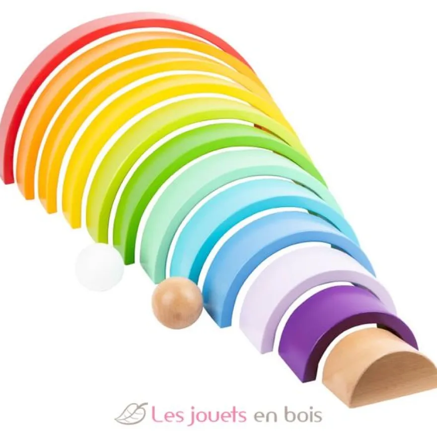 Blocs en bois Arc-en-ciel XL multicolore - Small Foot Compagny