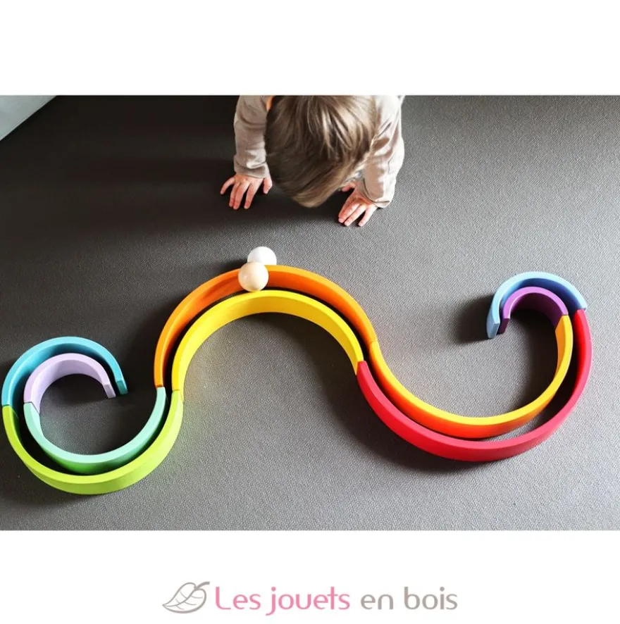 Blocs en bois Arc-en-ciel XL multicolore - Small Foot Compagny