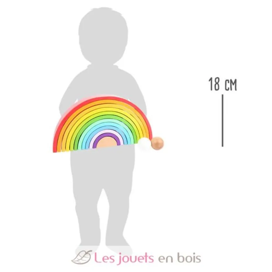 Blocs en bois Arc-en-ciel XL multicolore - Small Foot Compagny