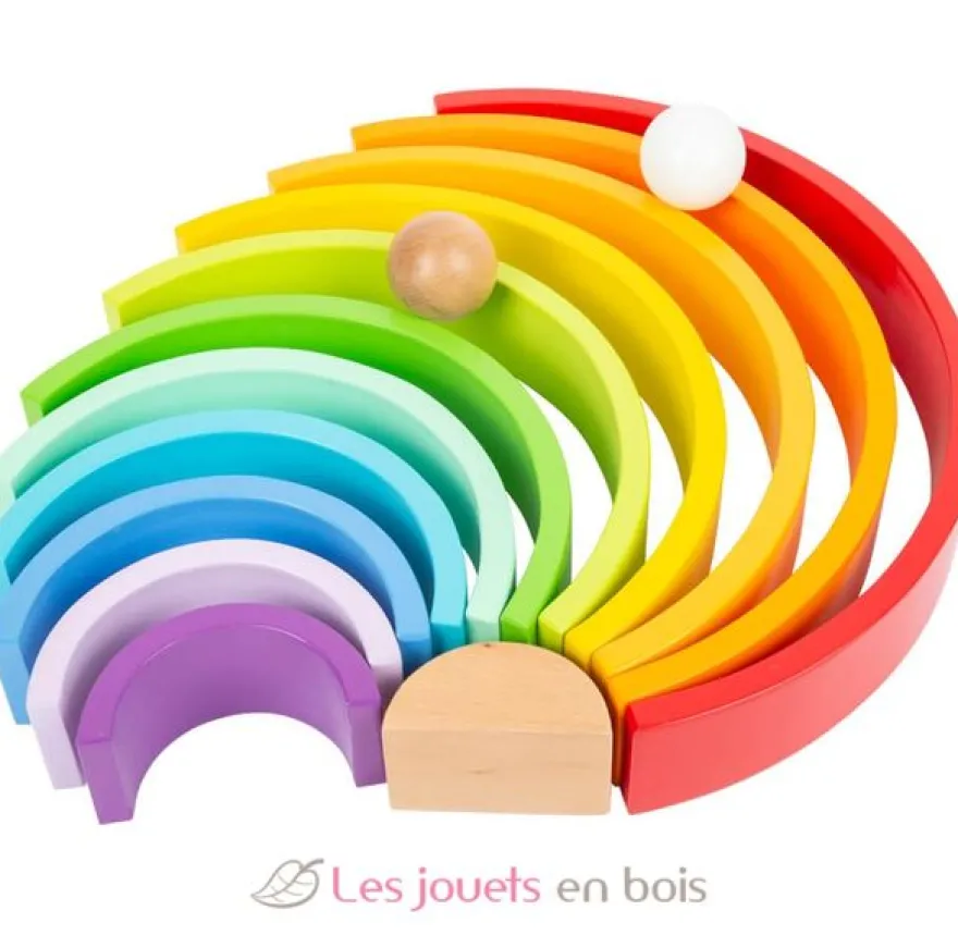 Blocs en bois Arc-en-ciel XL multicolore - Small Foot Compagny