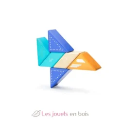 6 blocs en bois magnétiques - Avion à réaction - Tegu