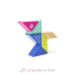 6 blocs en bois magnétiques - Colibri - Tegu
