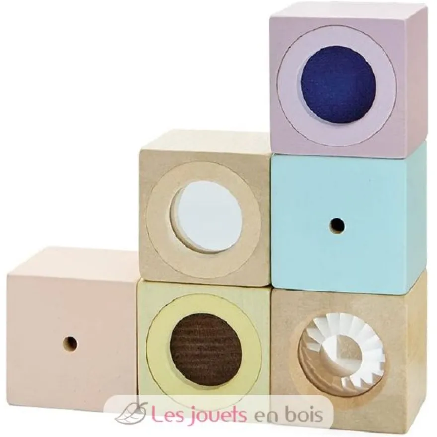 Blocs sensoriels pastel - Plan Toys