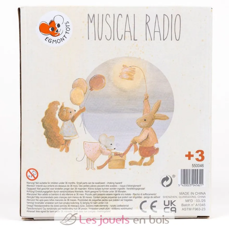 Boite à musique en métal Animaux - Egmont Toys