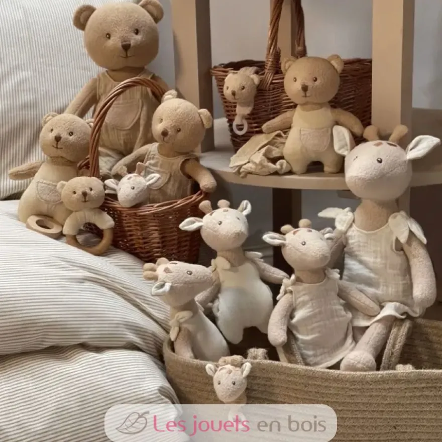 Boite à musique Girafe Léonie en coton bio - Egmont Toys