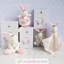Boite à musique Lapin Fleurs - Doudou et Compagnie