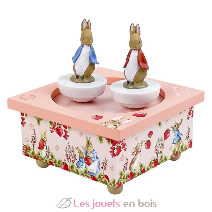 Boite à Musique Peter Rabbit Fraises rose - Trousselier
