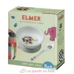 Bol ventouse avec cuillère Elmer - Petit Jour