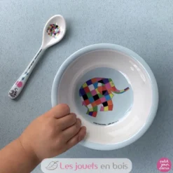 Bol ventouse avec cuillère Elmer - Petit Jour