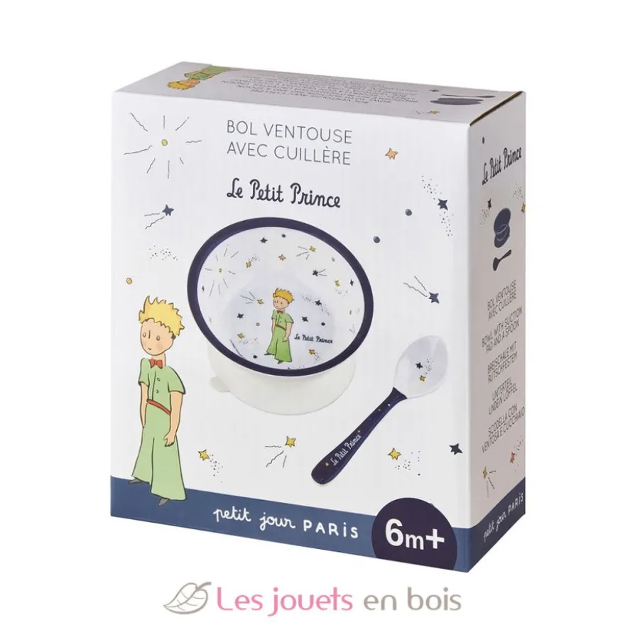 Bol ventouse avec cuillère en mélamine - Le Petit Prince - Petit Jour