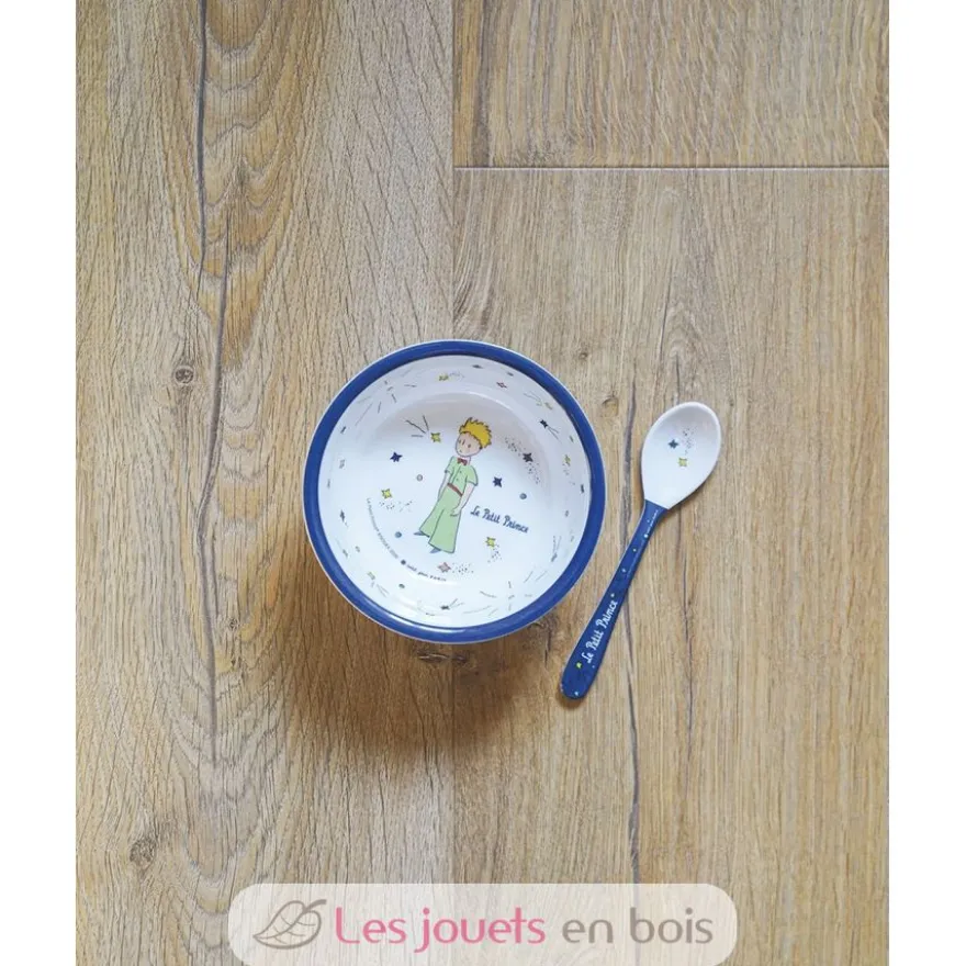 Bol ventouse avec cuillère en mélamine - Le Petit Prince - Petit Jour