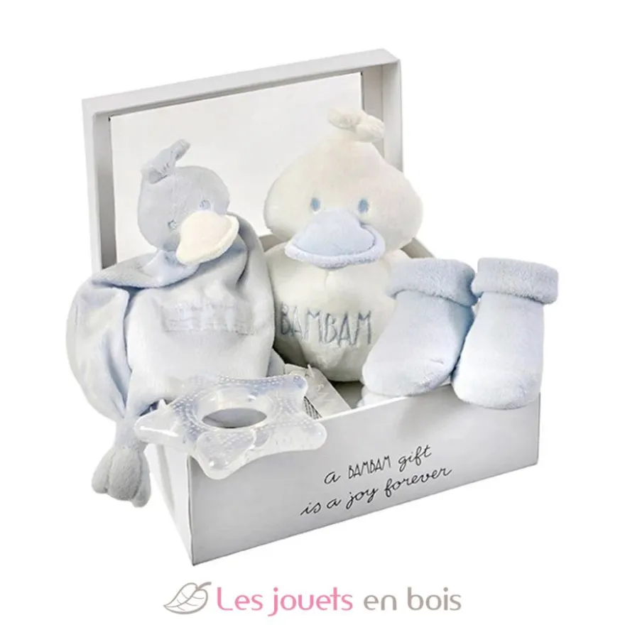 Boîte cadeau de naissance, bleue - Bambam