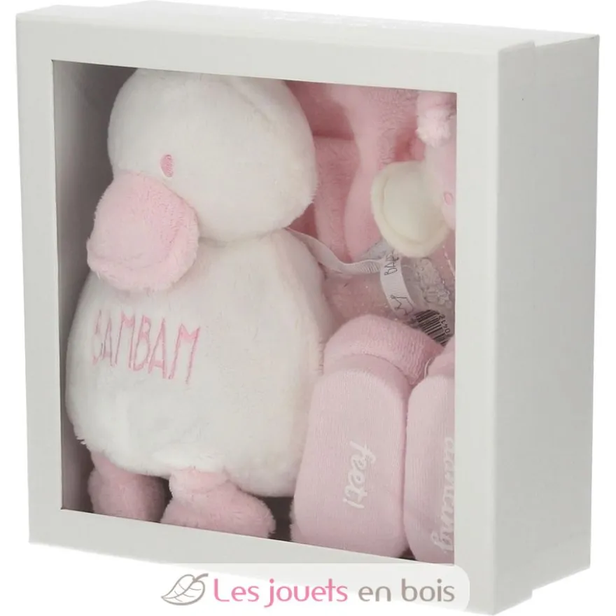 Boîte cadeau de naissance, rose - Bambam