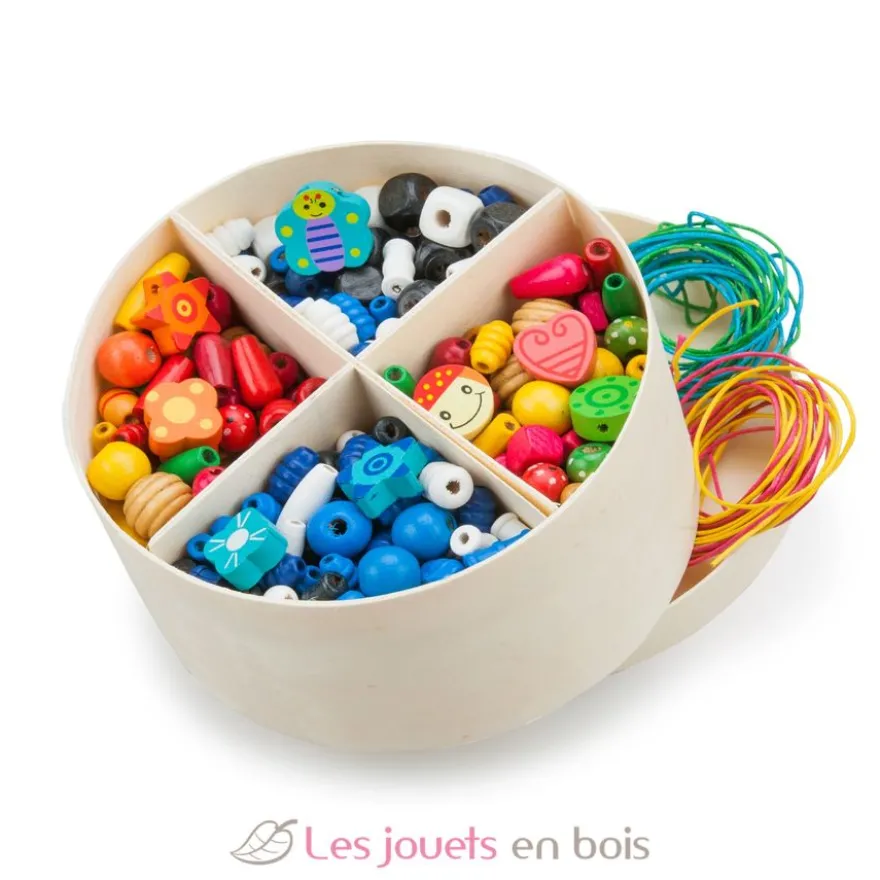 Boîte de perles en bois - 260 gr. - New Classic Toys