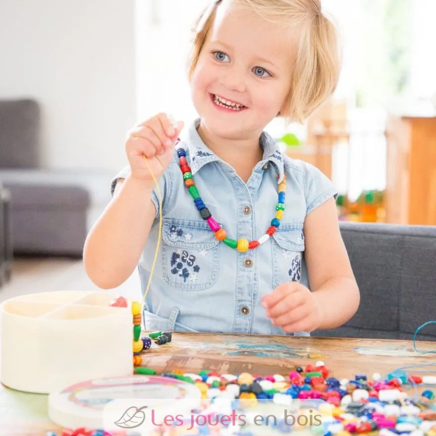 Boîte de perles en bois - 260 gr. - New Classic Toys