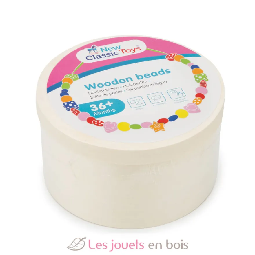 Boîte de perles en bois - 260 gr. - New Classic Toys