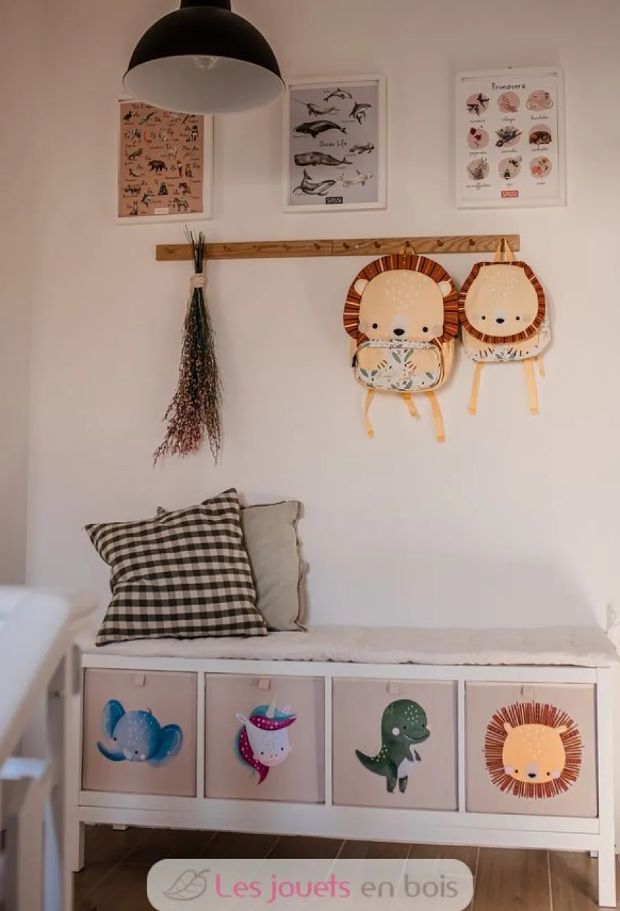 Boîte de rangement carrée Cracky le dinosaure - Sassi Junior