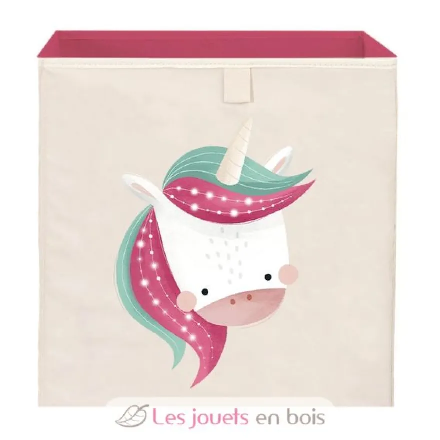 Boîte de rangement carrée Sparkly la licorne - Sassi Junior