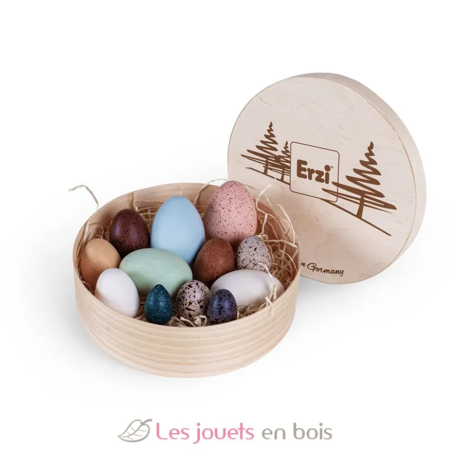 Boîte de 12 œufs en bois - Erzi
