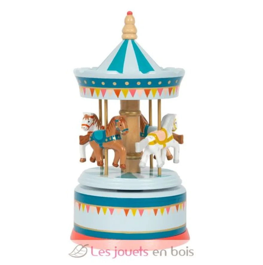 Boîte à musique Carrousel à chevaux Cirque - small foot