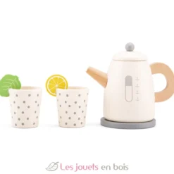 Bouilloire en bois blanche - New Classic Toys