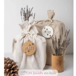 Boule de Noël chien personnalisable bois - Vintiun