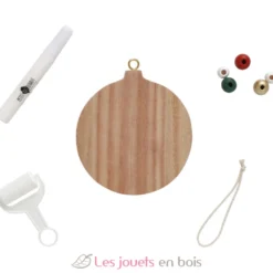 Boule de Noël empreinte - Bois - Petit Artichaut