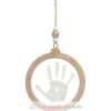 Boule de Noël empreinte transparente - Bois et plexiglass - Petit Artichaut