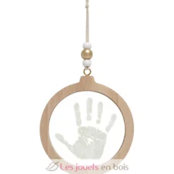 Boule de Noël empreinte transparente - Bois et plexiglass - Petit Artichaut