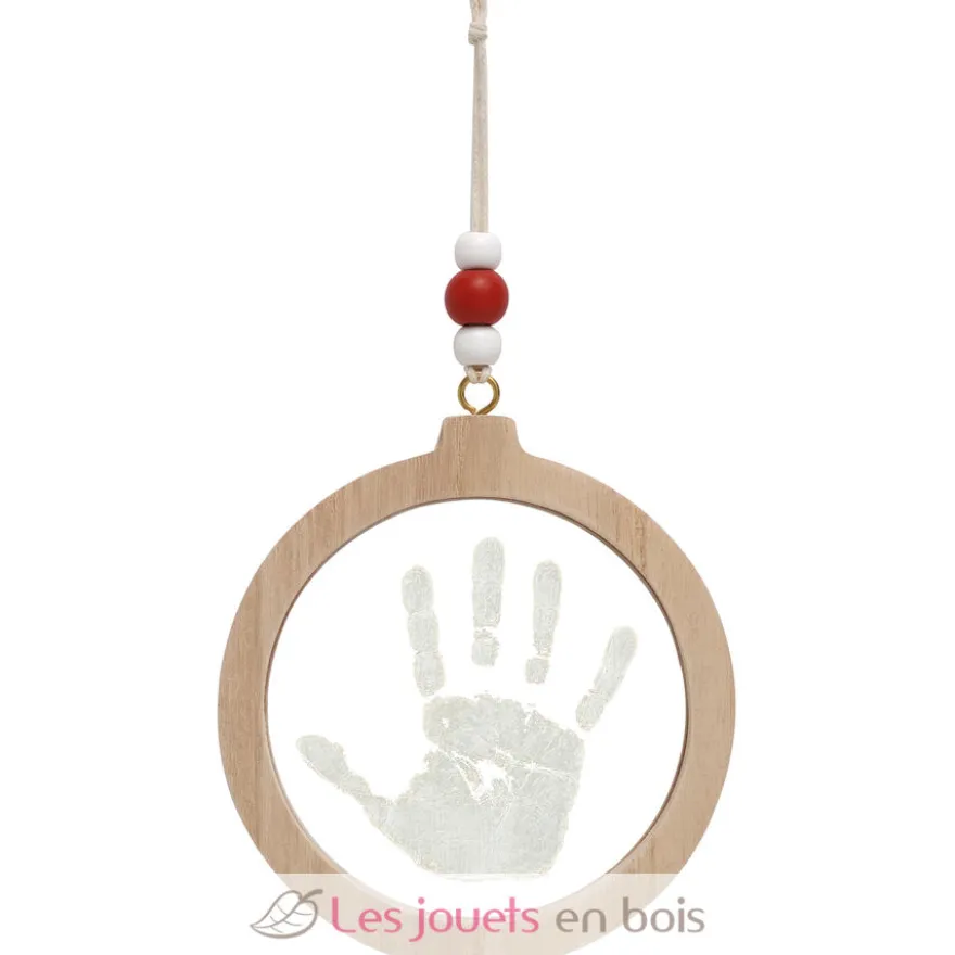 Boule de Noël empreinte transparente - Bois et plexiglass - Petit Artichaut