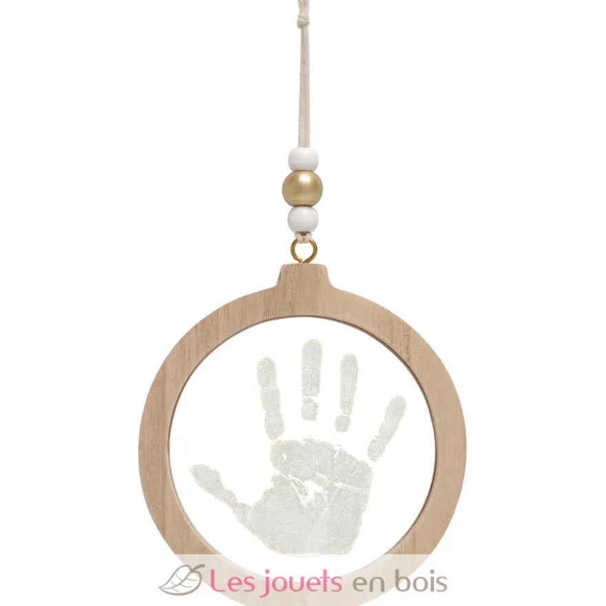 Boule de Noël empreinte transparente - Bois et plexiglass - Petit Artichaut