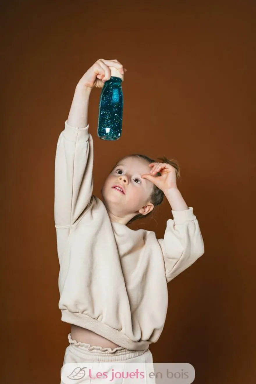 Bouteille sensorielle Float turquoise - Petit Boum