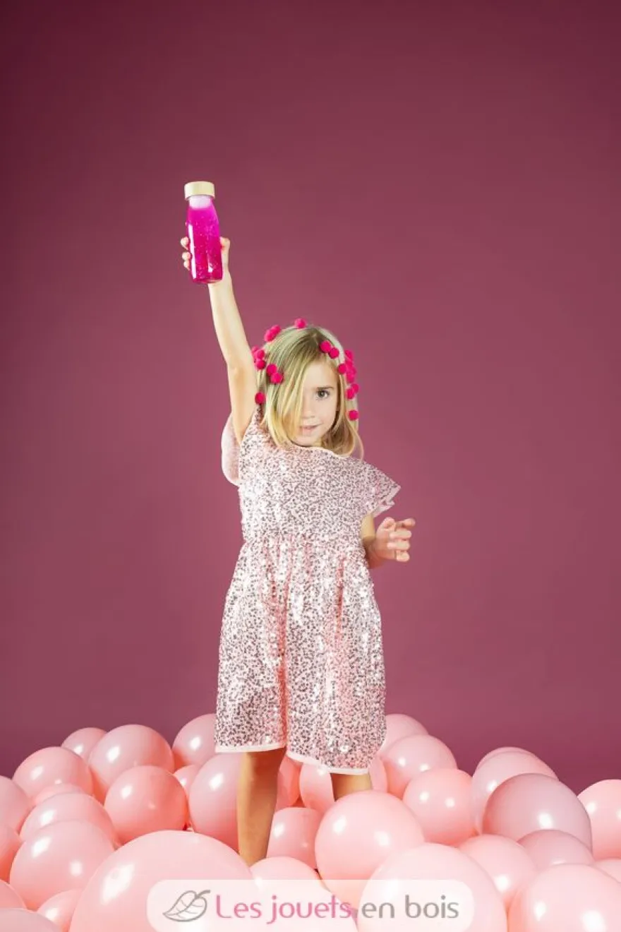 Bouteille sensorielle Float rose - Petit Boum