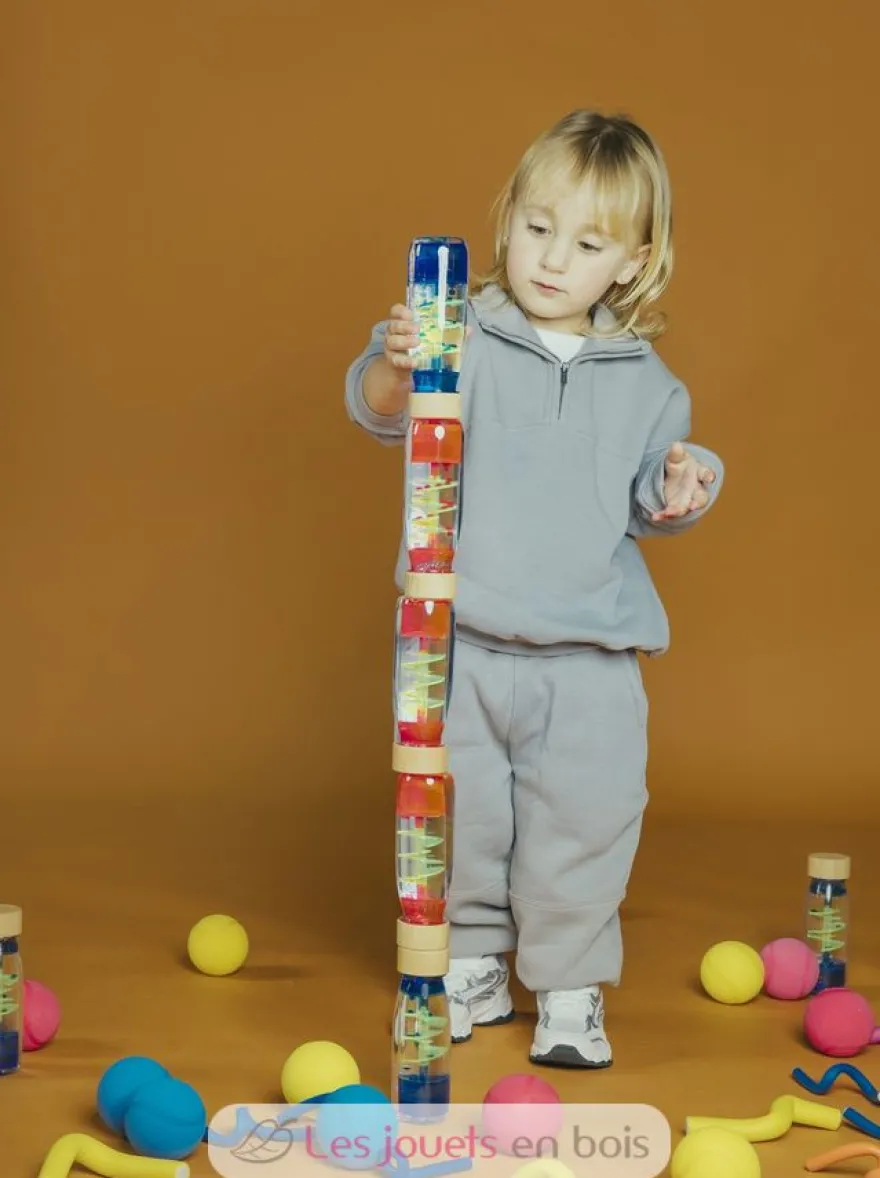 Bouteille sensorielle Move Spirale bleue - Petit Boum